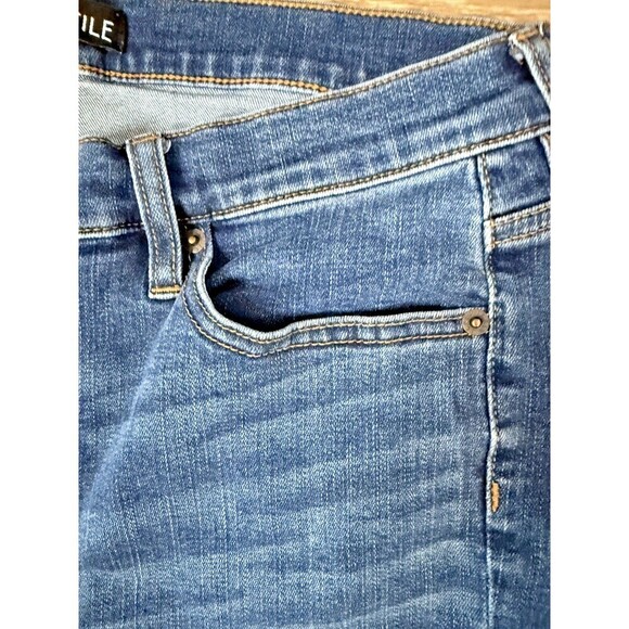 J.CREW  High Rise Jeggings Medium Blue jean Zip Fly Skinny Stretch Knit 31 - Picture 4 of 10